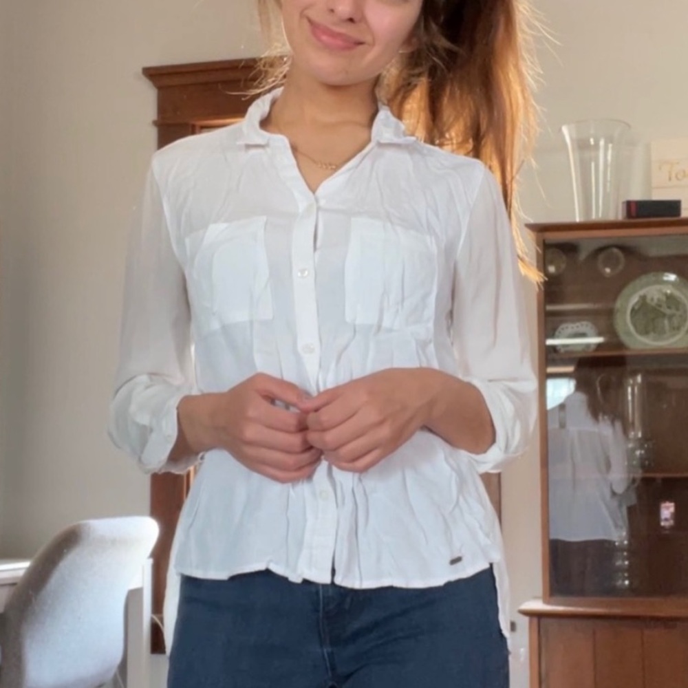 Hollister White Button Up